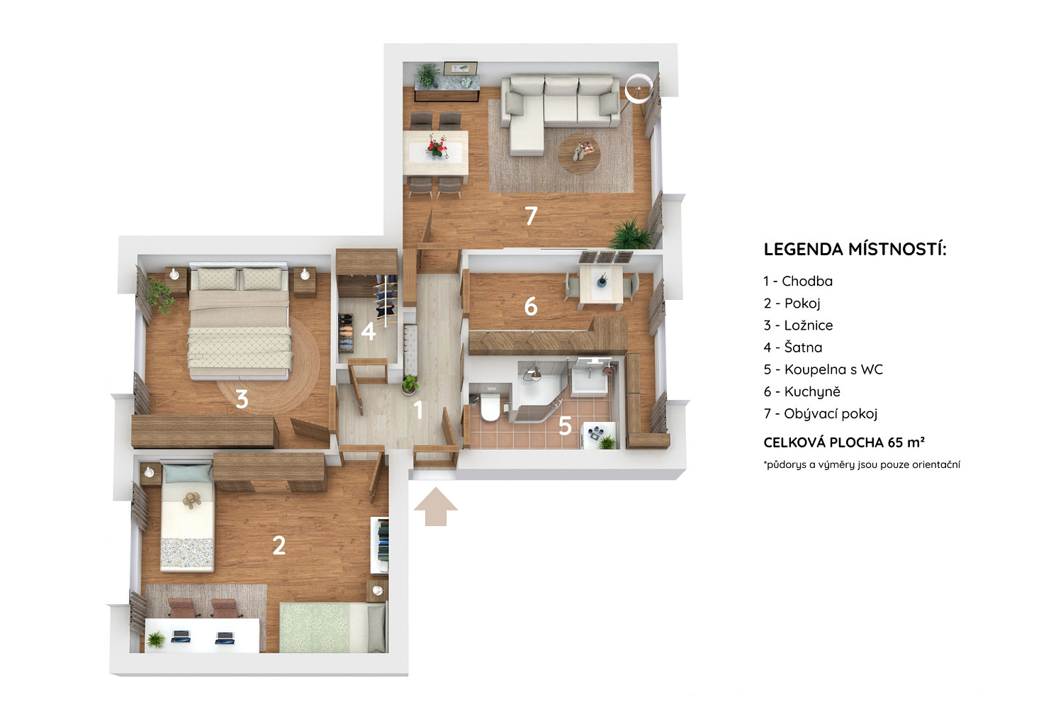 Prodej bytu 3+1 65 m² – fotografie 3