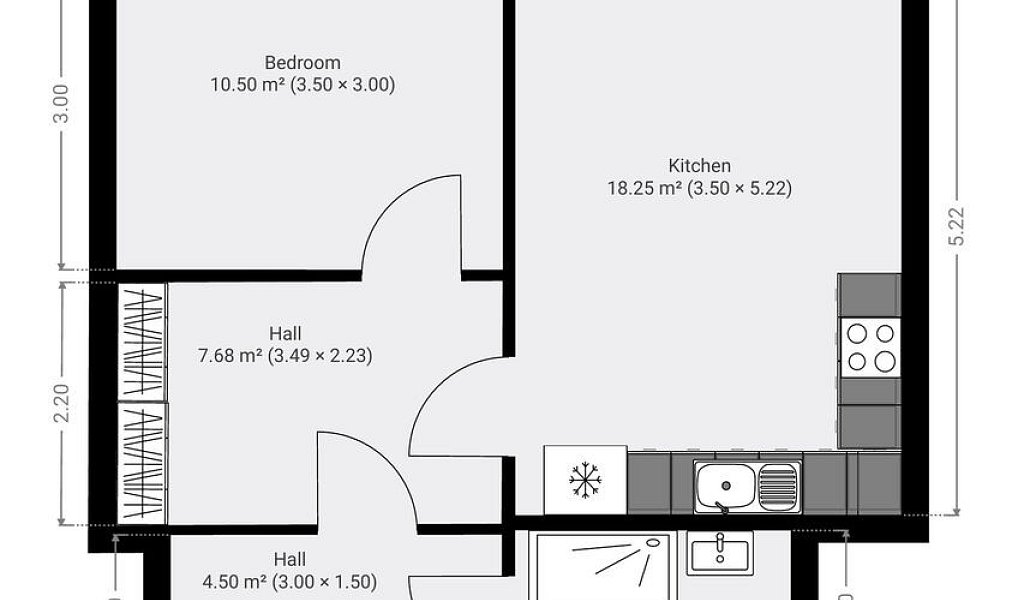 Pronájem bytu 2+kk 48 m², Praha – náhled fotky 8