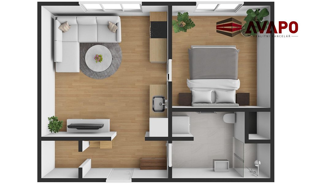 Pronájem bytu 2+kk 35 m², Opava – náhled fotky 2