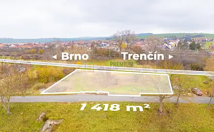 Prodej komerčního pozemku 1 418 m², Uherské Hradiště