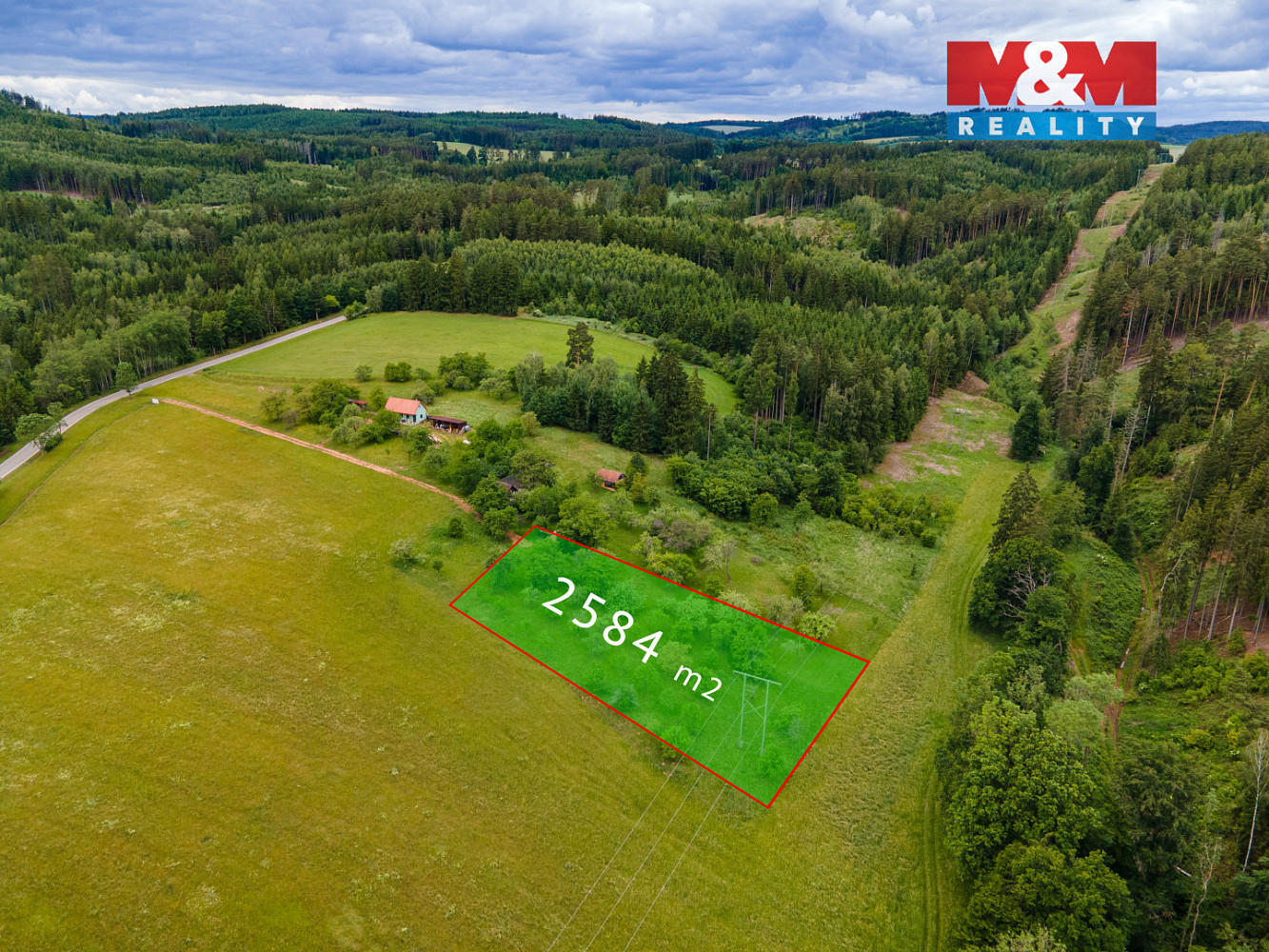 Prodej stavebního pozemku 2 584 m² – pohled 6