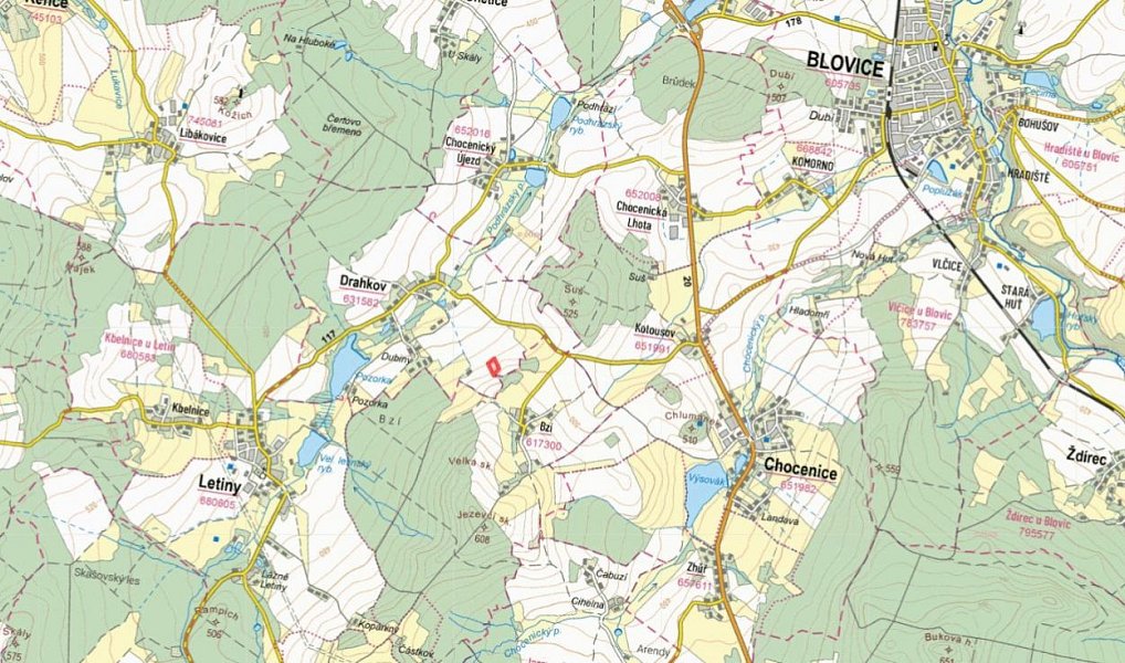 Prodej pole 4 788 m², Drahkov – náhled fotky 2