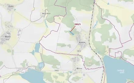 Dražba lesa 4 872 m², Kovčín