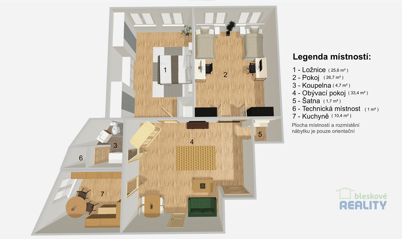 Pronájem bytu 3+1 104 m² — photo 2