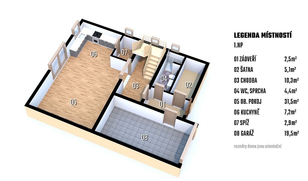 Prodej domu 149 m² s pozemkem 537 m², Pohořelice – náhled fotky 28
