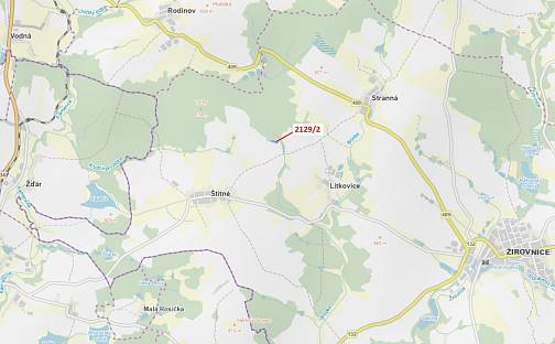 Dražba lesa 3 636 m², Lhota-Vlasenice