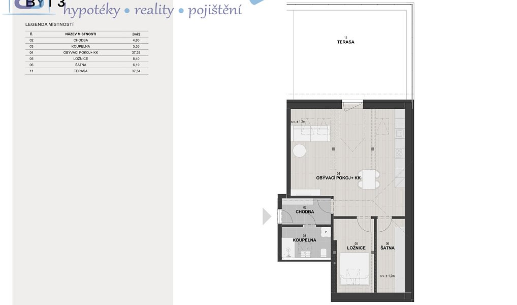 Prodej bytu 3+kk 76 m², Havlíčkův Brod – náhled fotky 4