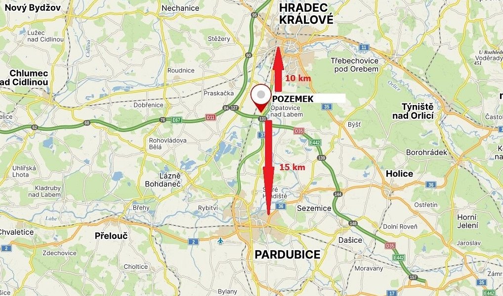 Prodej stavebního pozemku 796 m², Opatovice nad Labem – náhled fotky 12