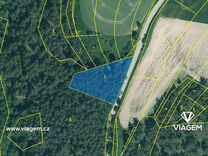 Les 2 229 m², Podíl 50 % o výměře 1 115 m² – pohled 3