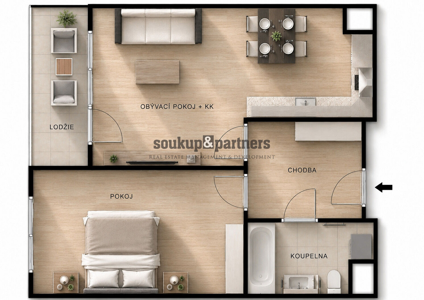 Prodej bytu 2+kk 50 m² – fotografie 4