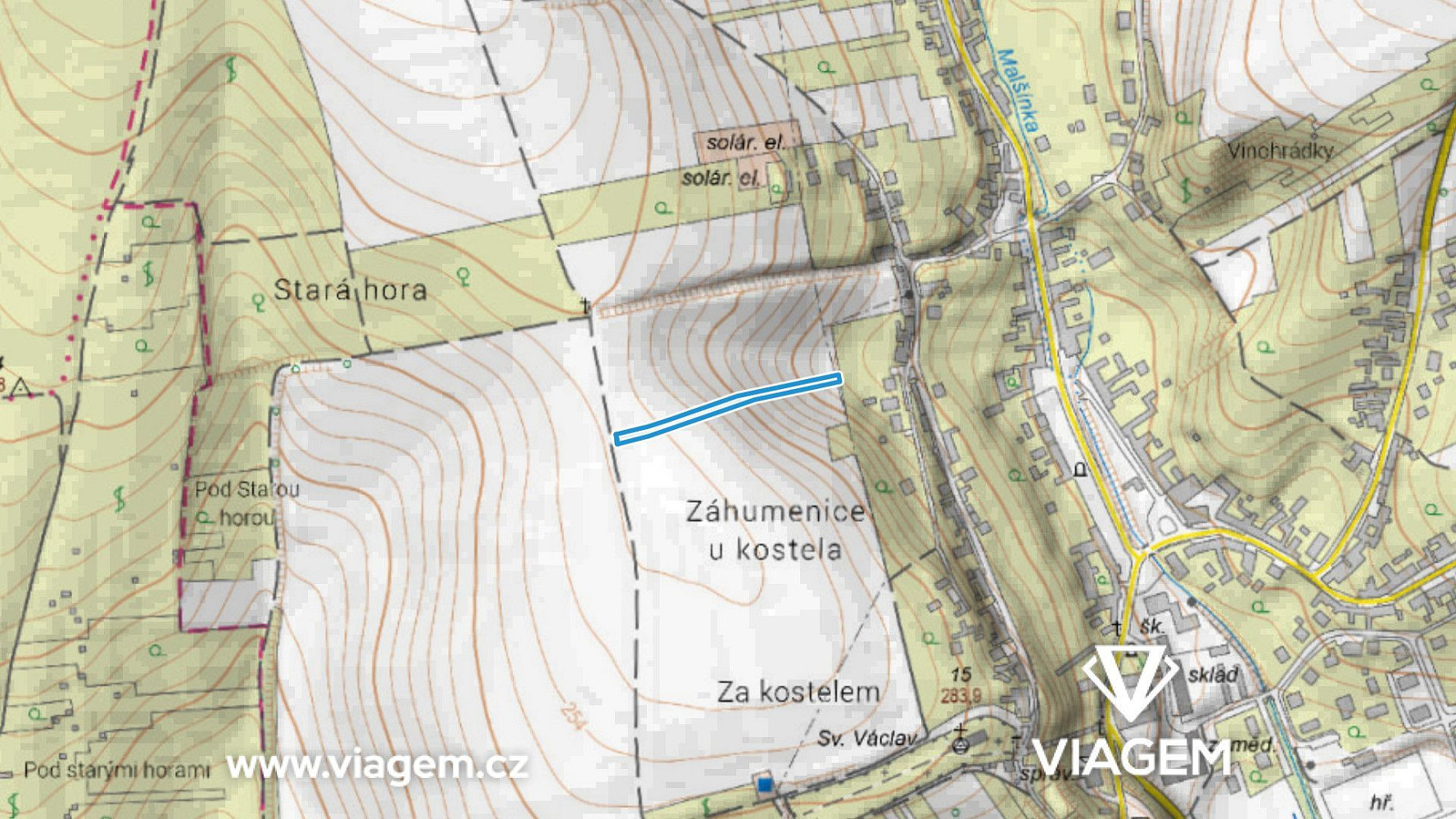 Prodej pole 1 249 m² – fotografie 3