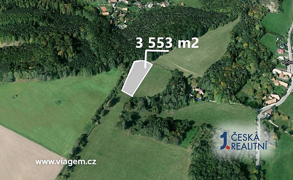 Pole 3 553 m², Podíl 20 % o výměře 711 m² – pohled 2