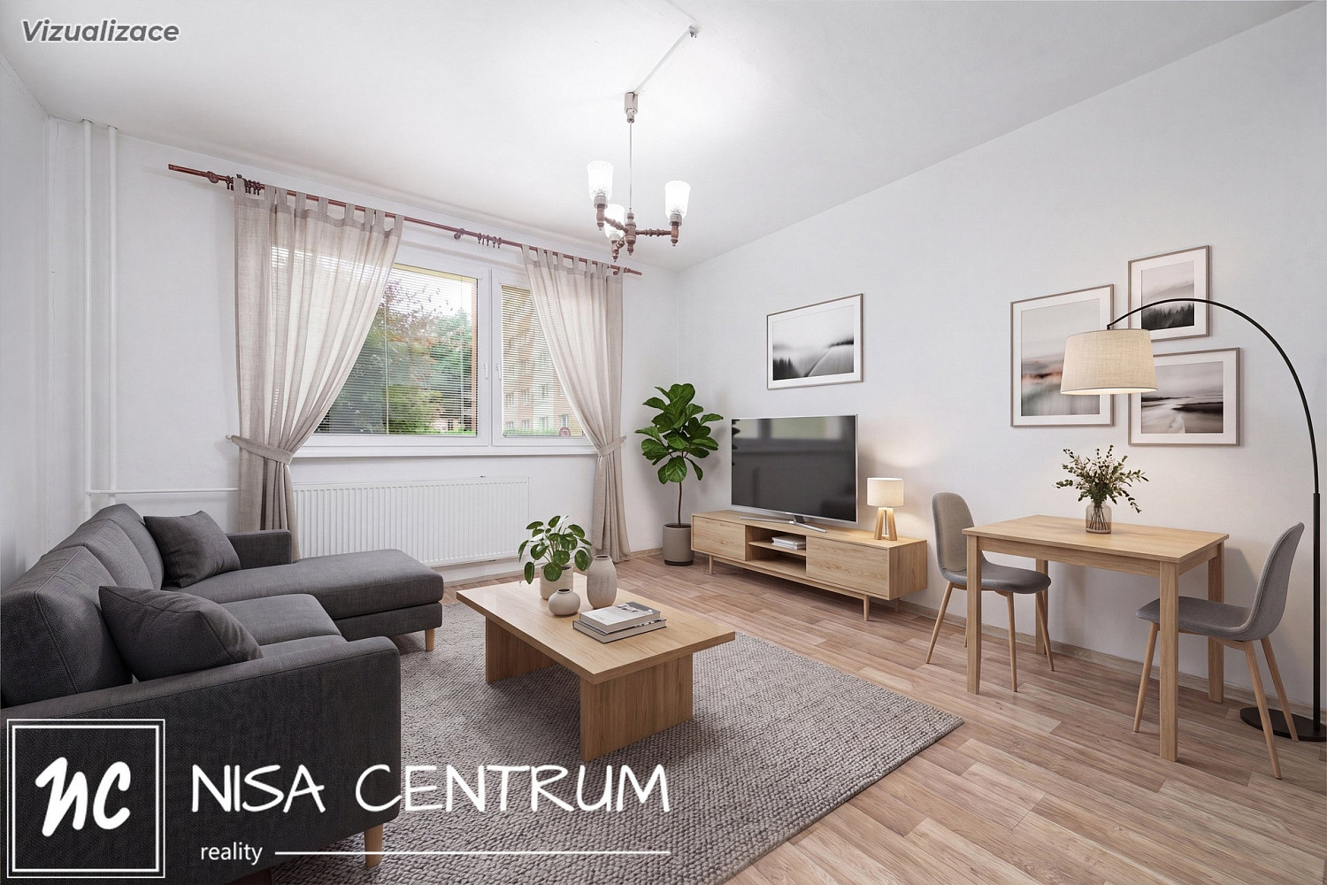 Pronájem bytu 2+kk 43 m² – pohled 2