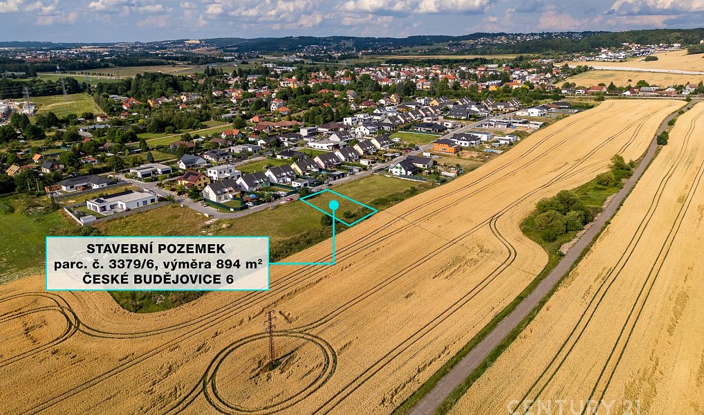 Prodej stavebního pozemku 894 m², České Budějovice – náhled fotky 2