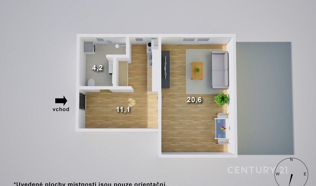 Pronájem bytu 1+1 35 m², Děčín – náhled fotky 20