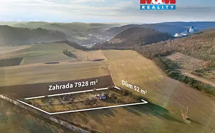 Prodej chaty/chalupy 52 m² s pozemkem 7 980 m², Mořinská, Hlásná Třebaň, okres Beroun