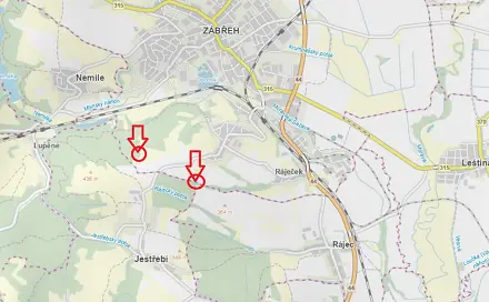 Prodej lesa 1 123 m², Jestřebí - Chvalkovice