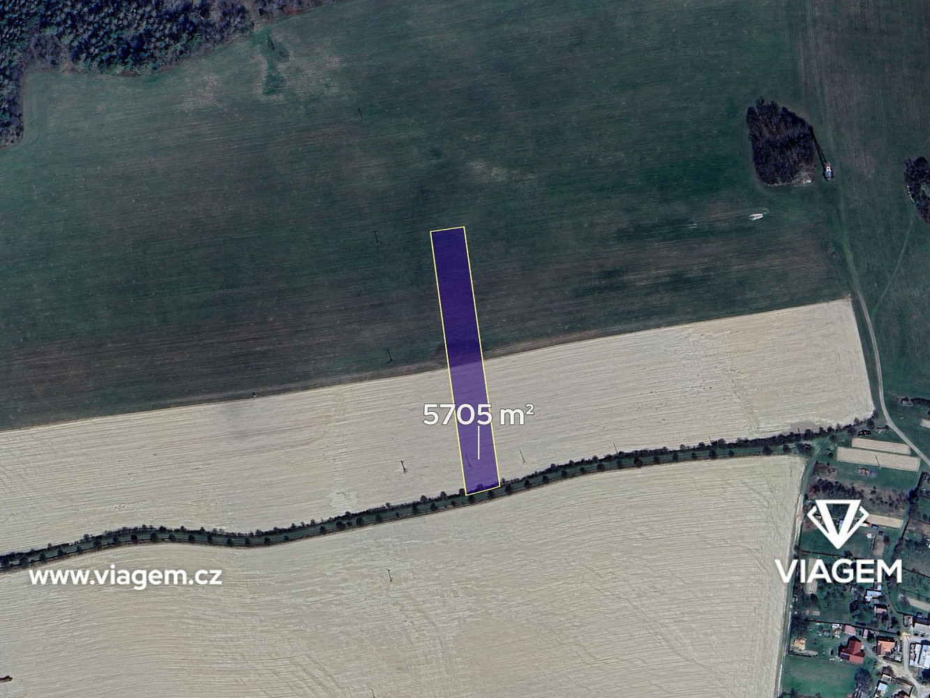 Prodej pole 1 901 m² – pohled 2