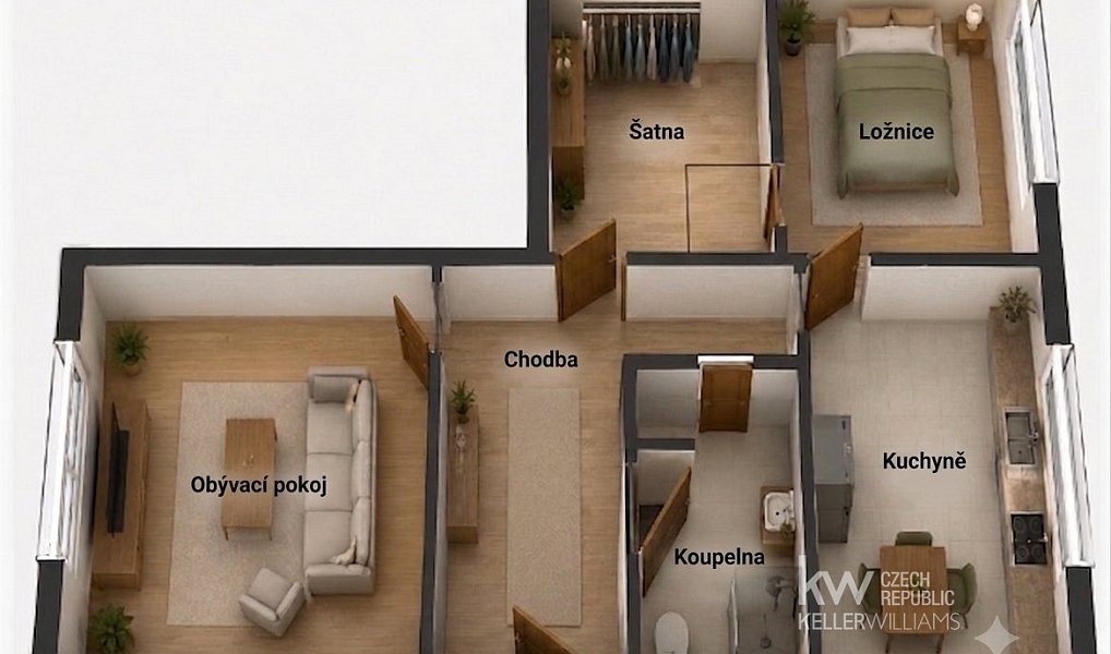 Prodej bytu 2+1 62 m², Postoloprty – náhled fotky 8