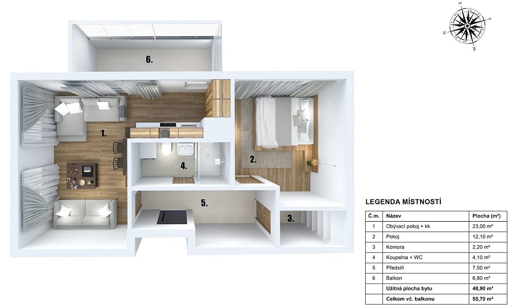 Prodej bytu 2+kk 62 m², Praha – náhled fotky 4