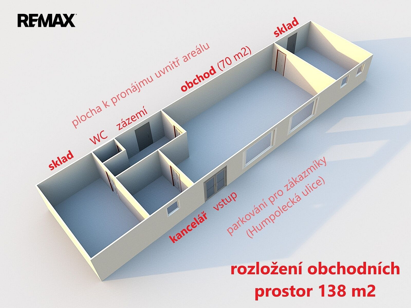 Pronájem obchodních prostor 138 m² – fotografie 3