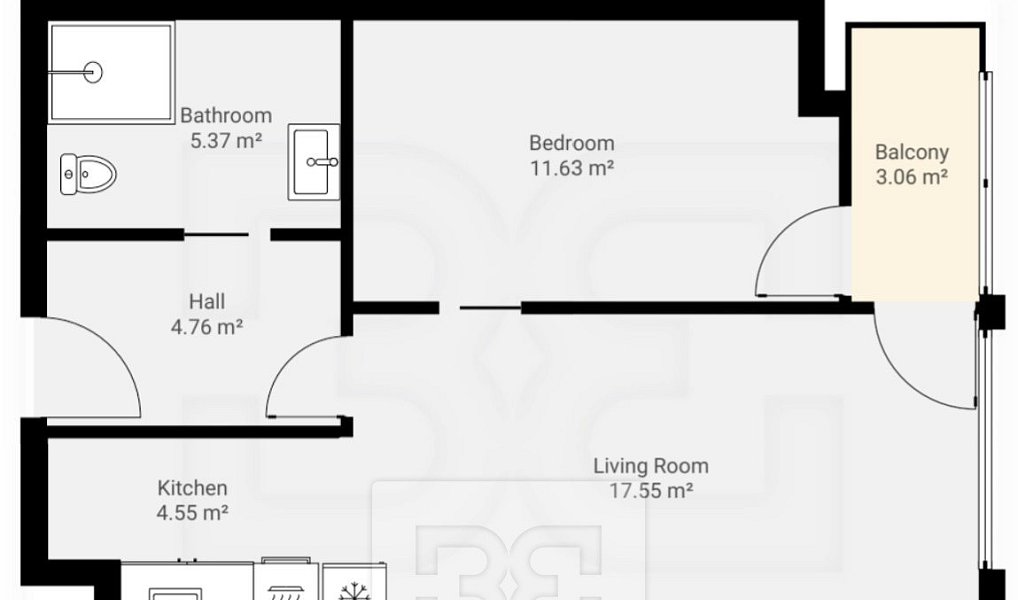 Pronájem bytu 2+kk 43 m², Praha – náhled fotky 3