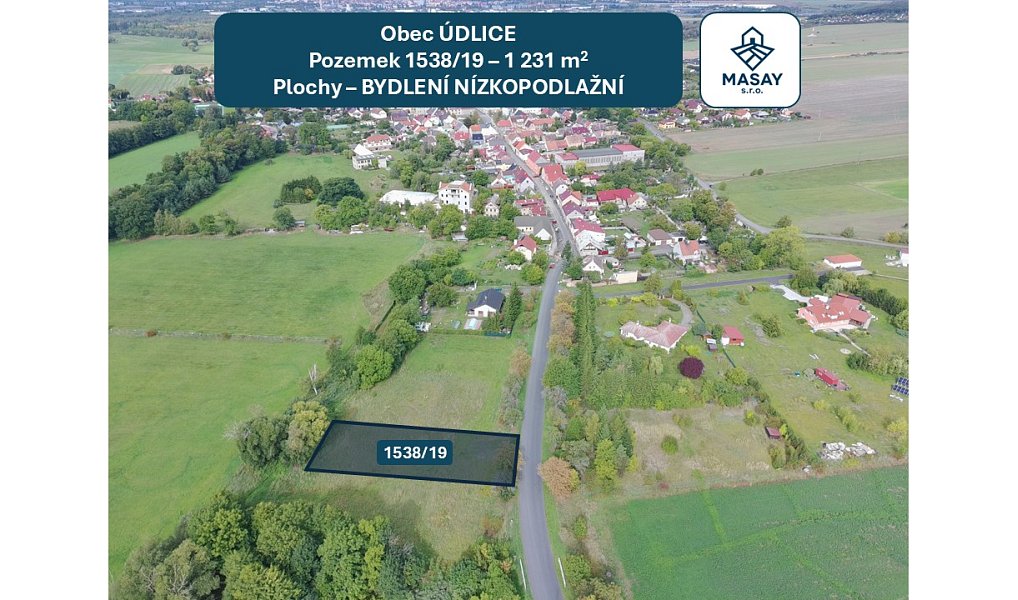 Prodej stavebního pozemku 1 231 m², Údlice – náhled fotky 9