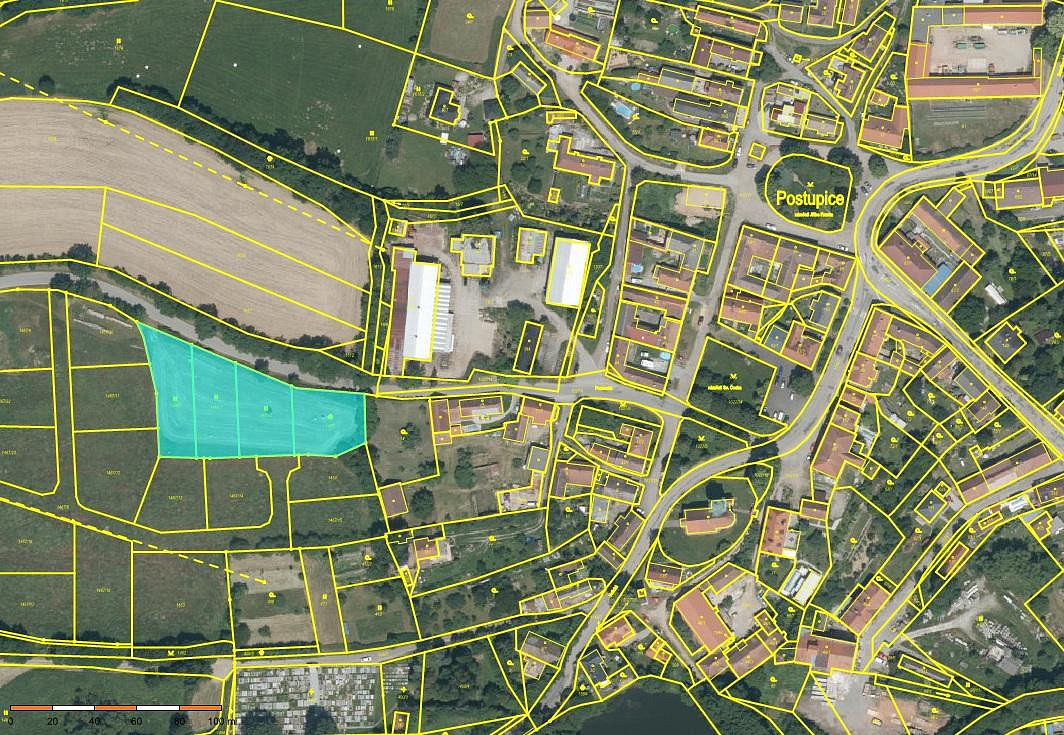 Prodej stavebního pozemku 4 099 m² – pohled 3
