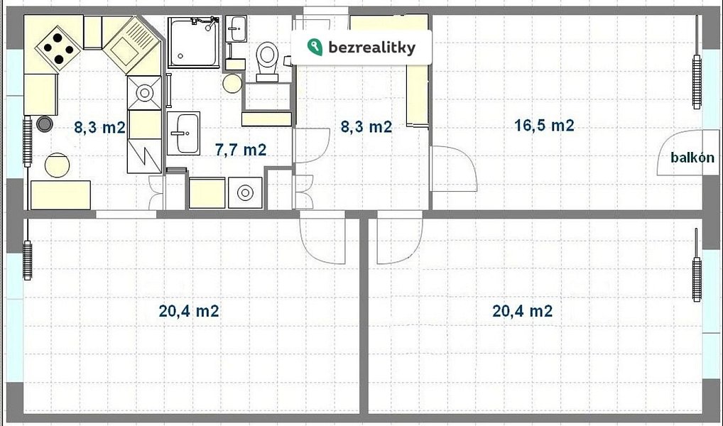 Prodej bytu 3+1 82 m², České Budějovice – náhled fotky 2
