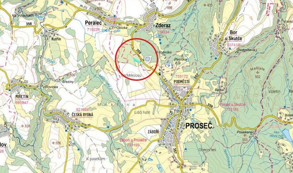 Prodej pole 12 035 m², Proseč – náhled fotky 4