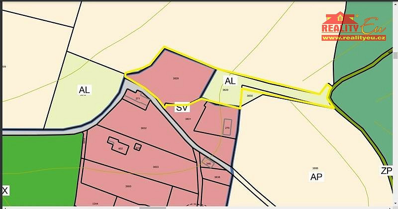 Prodej pozemku k výstavbě RD na úpatí Krkonoš v Chotěvicích – pohled 2
