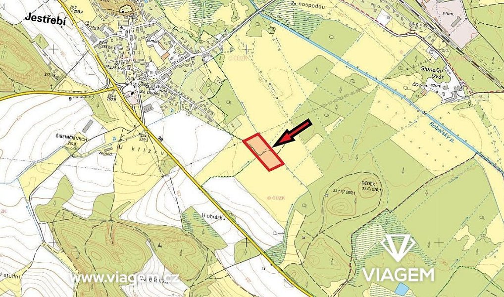 Prodej pole 4 085 m², Jestřebí – náhled fotky 2