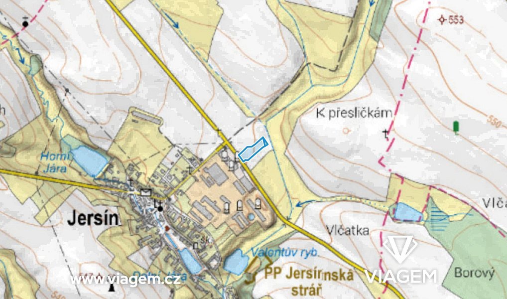 Prodej pole 4 234 m², Jersín – náhled fotky 3