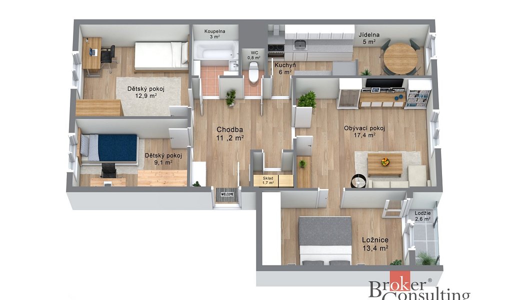 Prodej bytu 4+1 81 m², Praha – náhled fotky 21