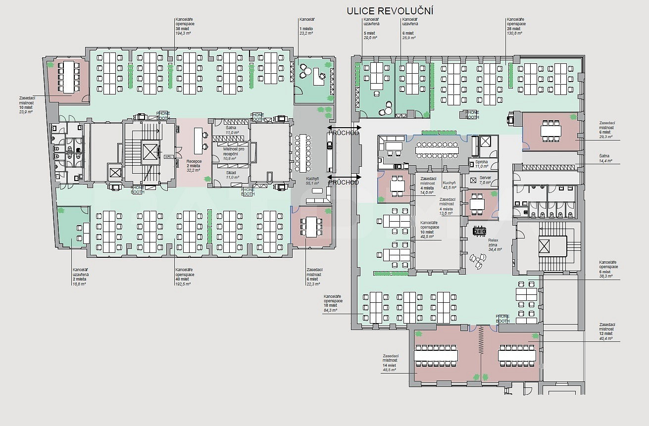 Pronájem kanceláře 296 m² – fotografie 3