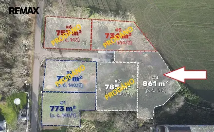 Prodej stavebního pozemku 861 m², Lišnice, okres Most