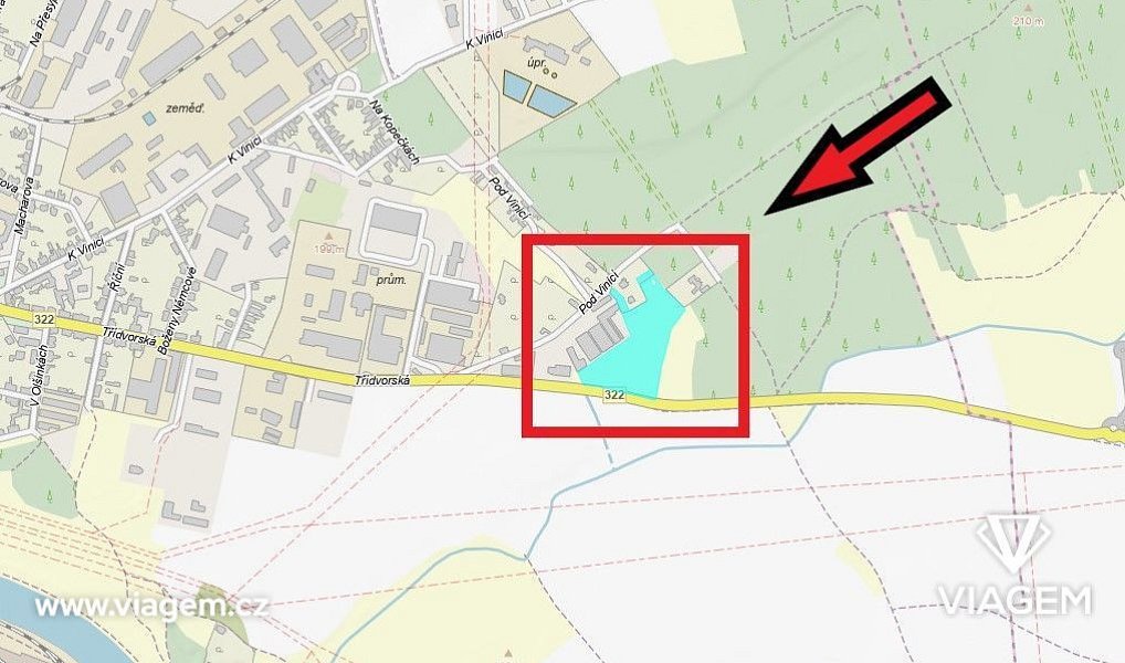 Prodej zahrady 2 672 m², Kolín – náhled fotky 3