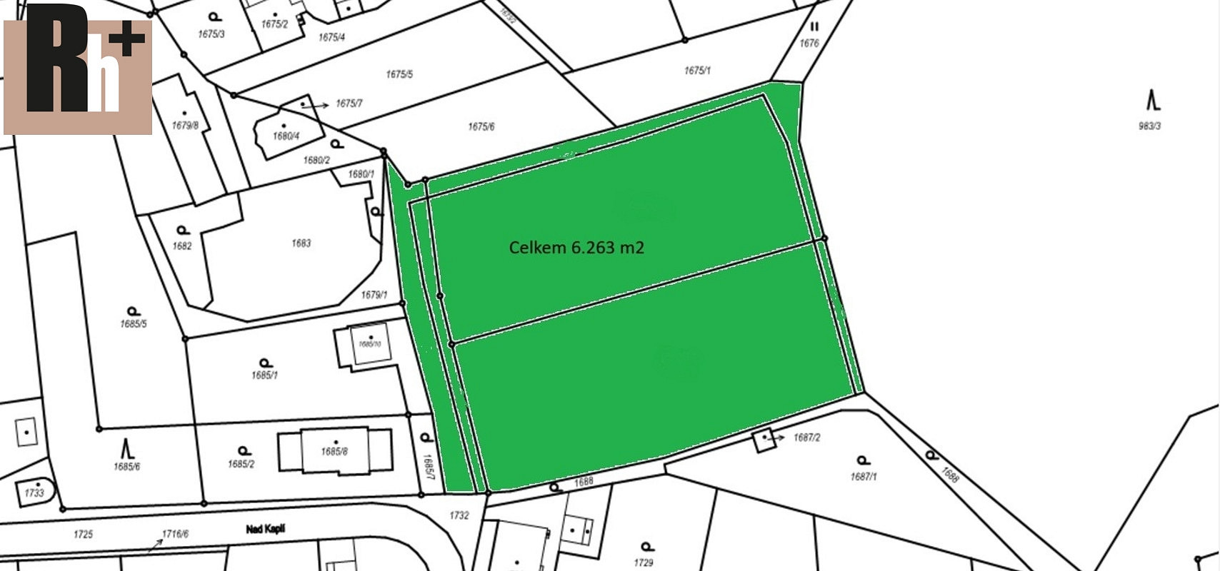 Prodej stavebního pozemku 6 263 m² – pohled 2