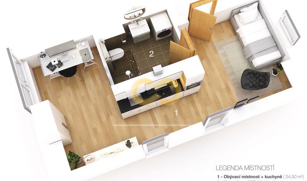 Prodej bytu 1+kk 33 m², Černá v Pošumaví – náhled fotky 5