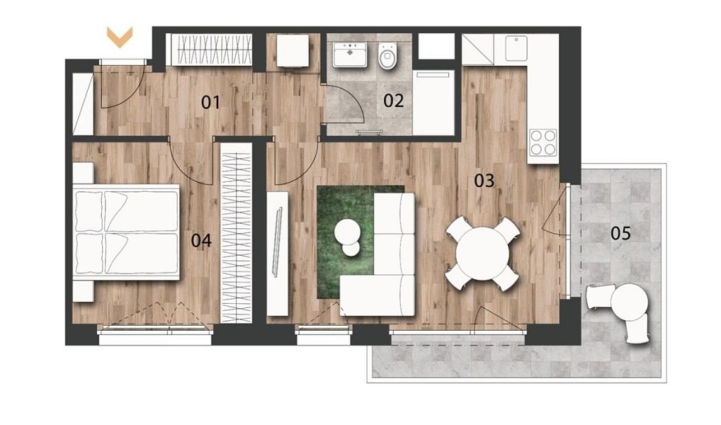 Prodej bytu 2+kk 60 m², Praha – náhled fotky 17