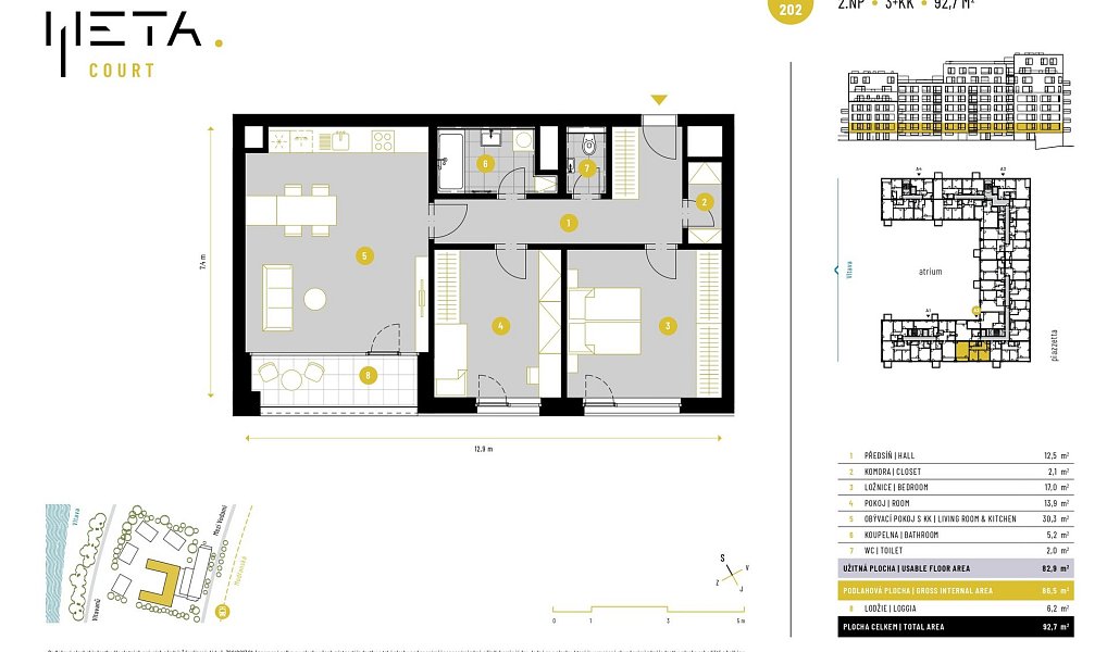 Prodej bytu 3+kk 83 m², Praha – náhled fotky 2