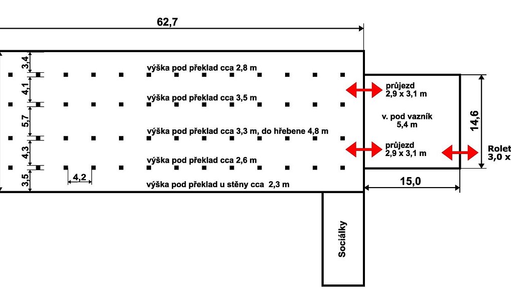 Pronájem skladovacích prostor 1 611 m², Holohlavy – náhled fotky 2