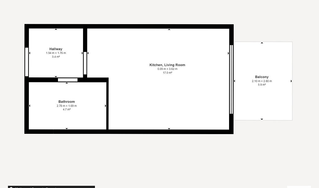 Pronájem bytu 1+kk 27 m², Praha – náhled fotky 12