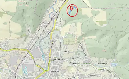 Prodej lesa 1 326 m², Hronov - Dobříč