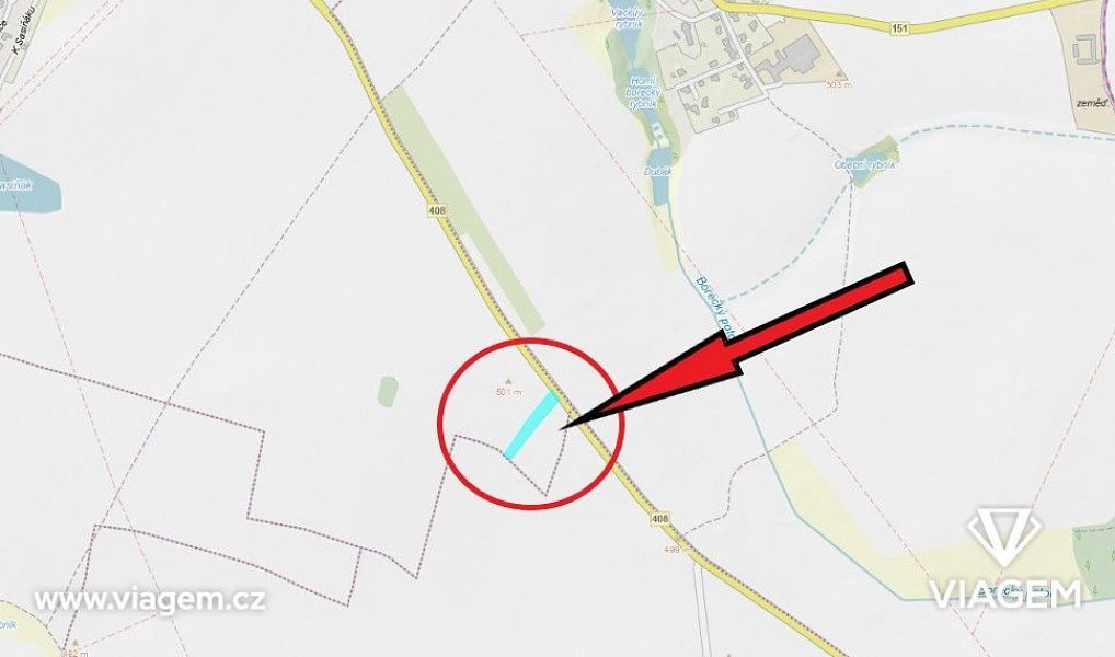 Prodej pole 2 120 m², Dačice – náhled fotky 4