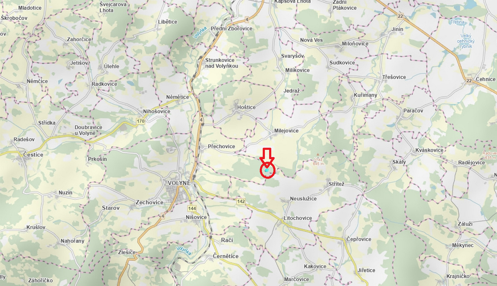 Prodej lesa 1 918 m²