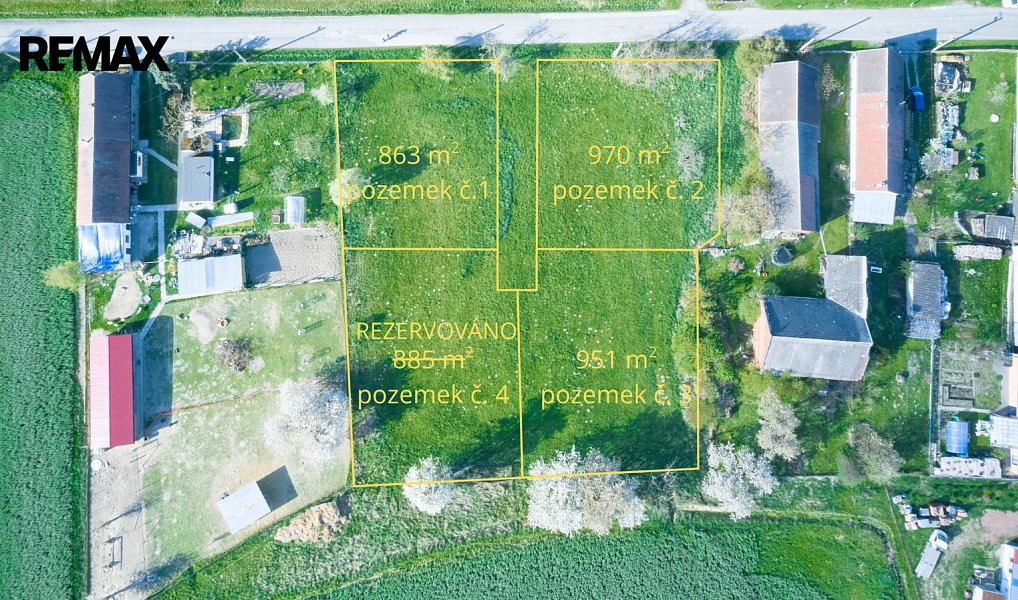 Prodej stavebního pozemku 863 m², Mžany – náhled fotky 5