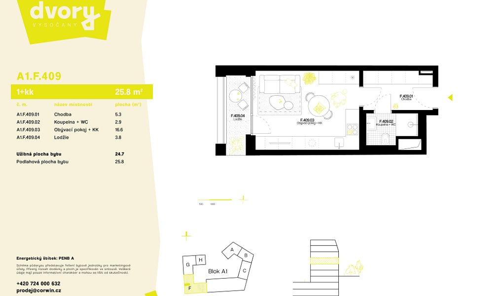 Prodej bytu 1+kk 26 m², Praha – náhled fotky 2
