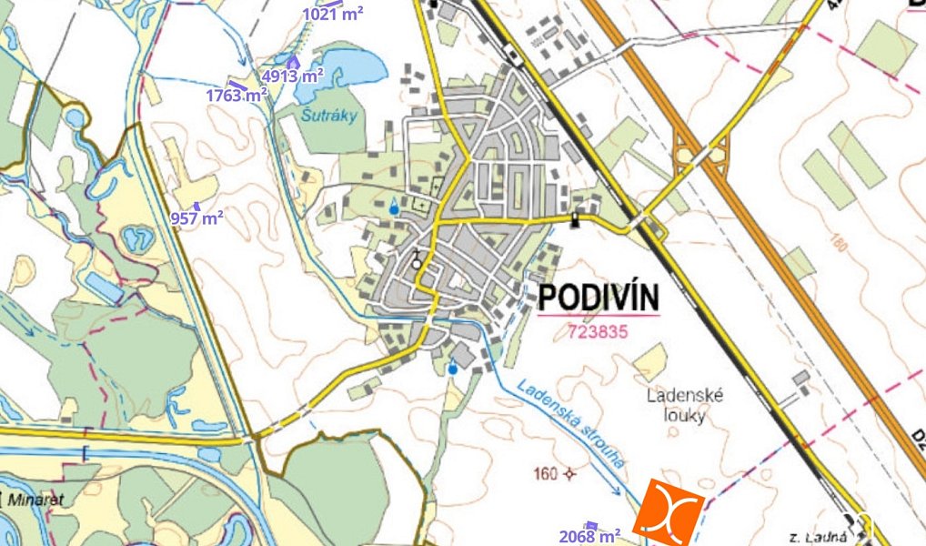 Prodej pozemku 1 355 m², Podivín – náhled fotky 3
