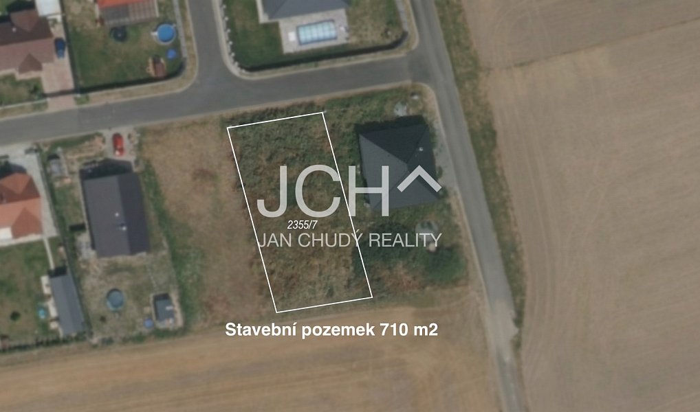 Prodej stavebního pozemku 710 m², Újezd – náhled fotky 2